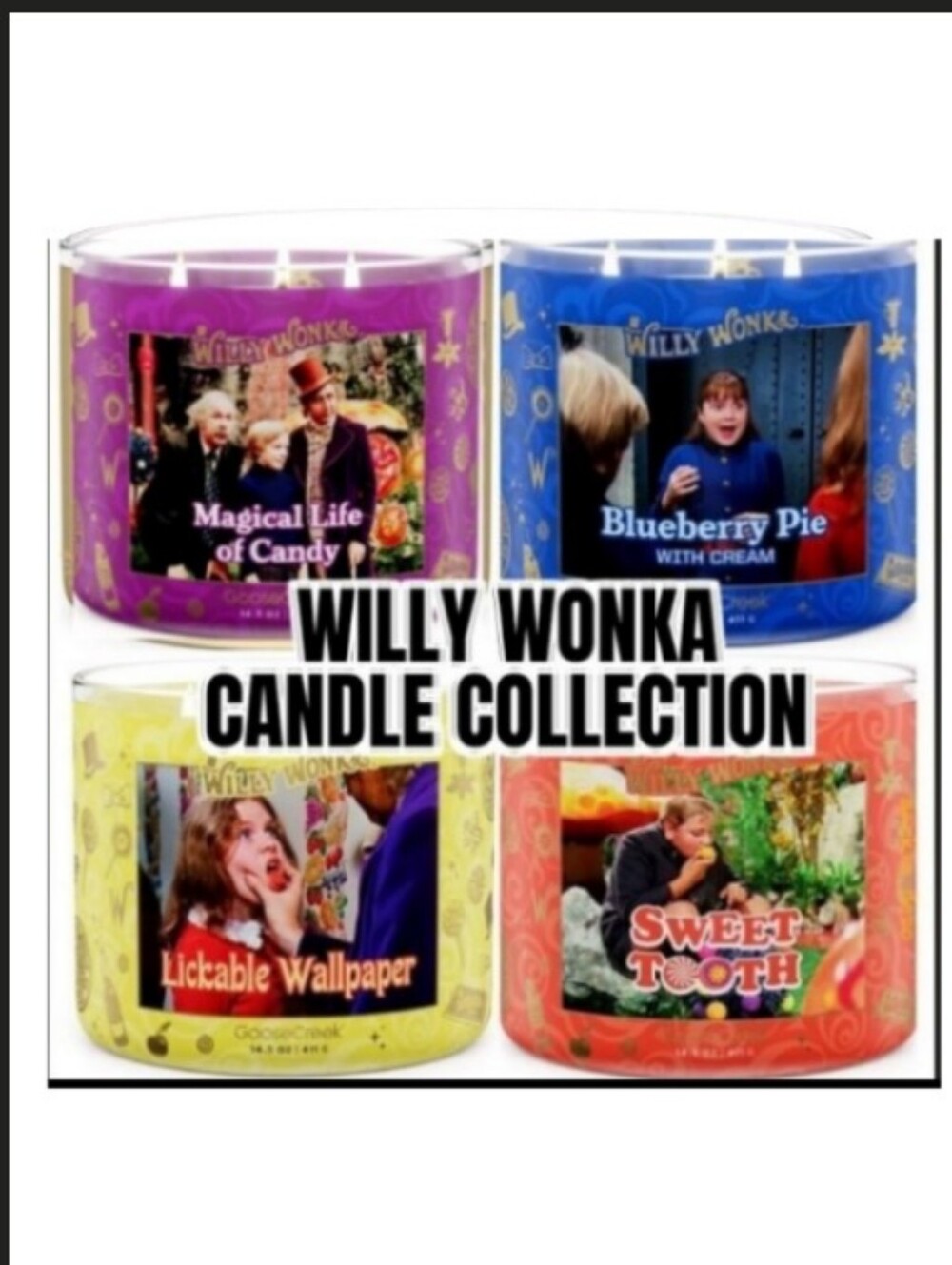 Willy Wonka Scented Candle Collection By Goose Creek NWT